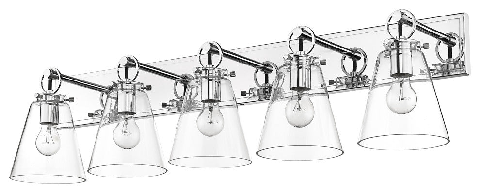 Zlite 483-5V-CH 5-Light Vanity, Clear