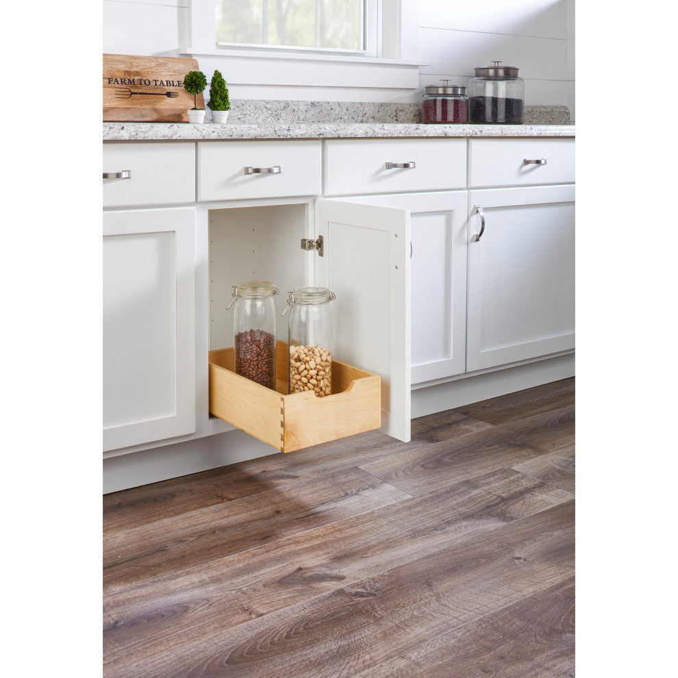 Wood Base Cabinet Pull Out Drawers With Soft Close, 11"Wx18"D