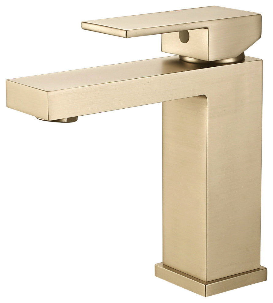 Alma Single Handle Basin Faucet with a pop up drain , Upc Certified, Gold
