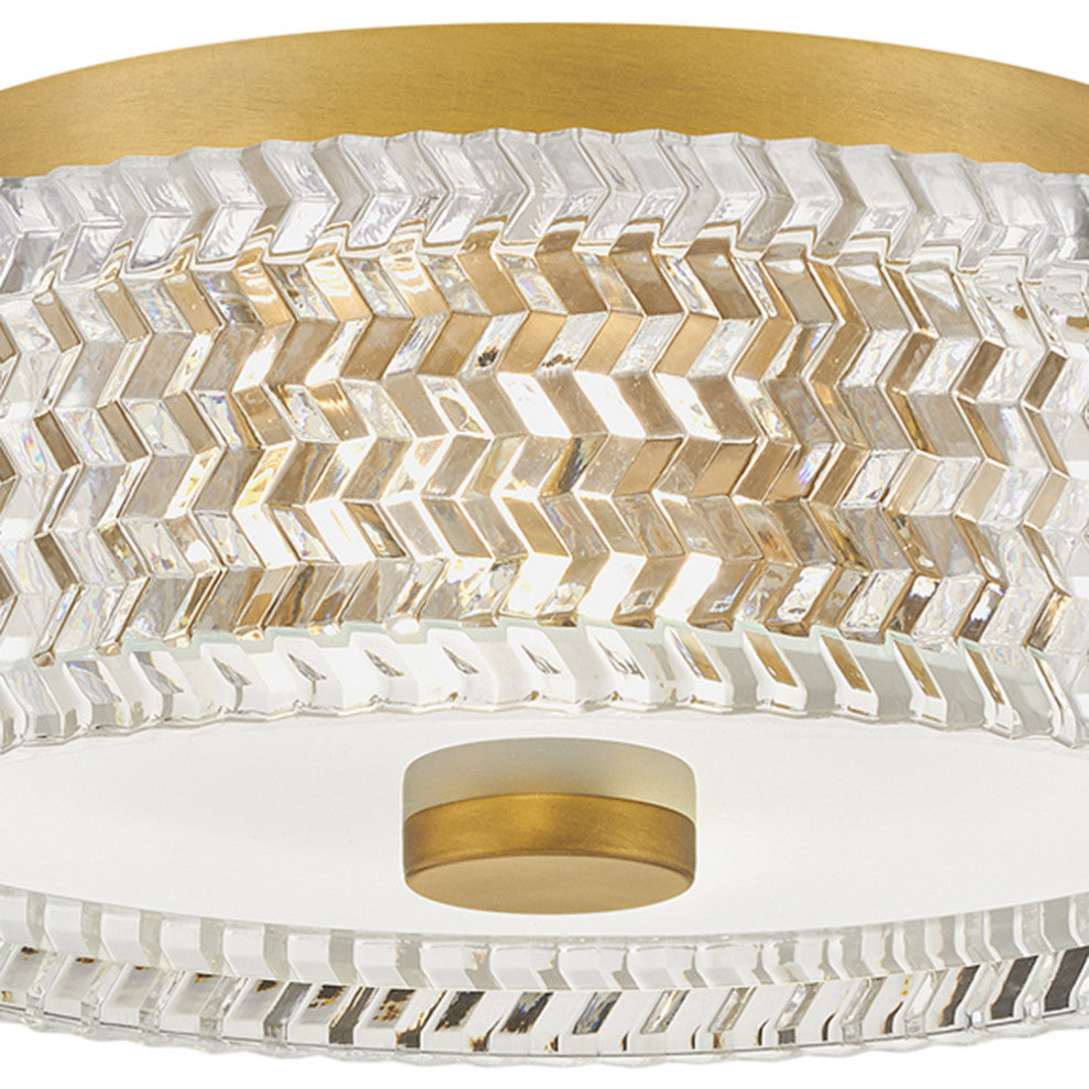 Hinkley Ellie 12" Small Flush Mount Ceiling Light, Heritage Brass