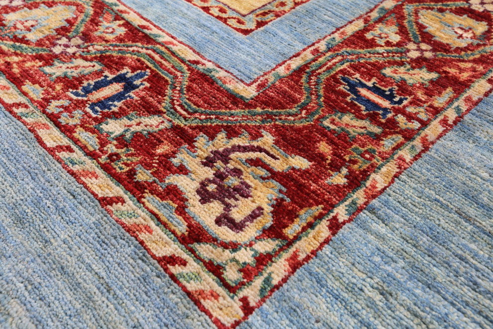 6' 6" X 9' 8" Persian Garden Design Handmade Rug Q10655