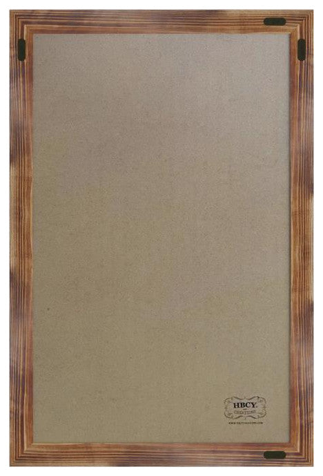 Canterbury Wall Mount Magnetic Chalkboard Sign Set, Torched Brown, 24" X 36"