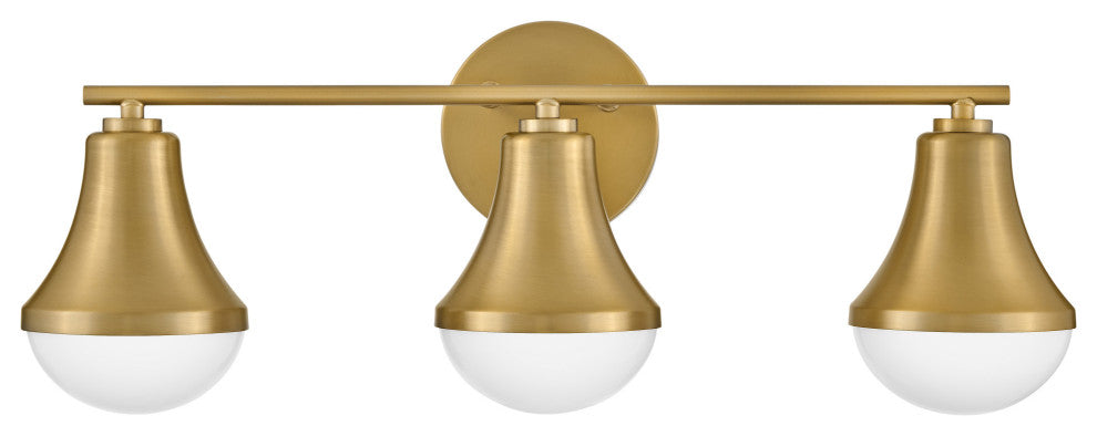 Lark 85513 Haddie 3 Light 24"W Vanity Light - Lacquered Brass