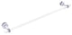 Pacific Beach 30" Shower Door Towel Bar with Dotted Accents, Matte White