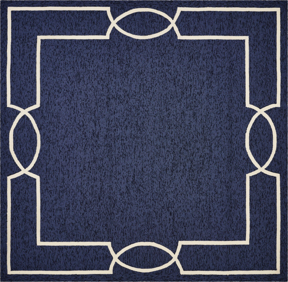 HomeRoots 96" X 132" Ocean Polypropylene Rug