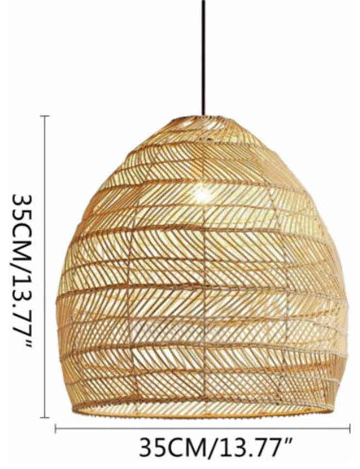 Natural Woven Rattan Hanging Pendant Lamp