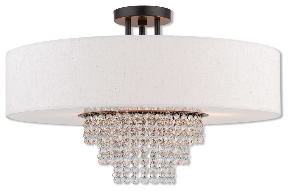 5 Light Ceiling Mount, English Bronze