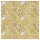 "Color my World Nordic Woodcut Pattern Gold" Print by Daphne Brissonnet, 26"x26"
