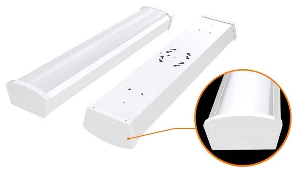LED 4' Ceiling Wrap - 40 Watt - 3000K - White Finish - 120-277V