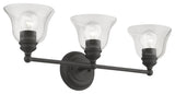 Moreland 3 Light Black Vanity Sconce