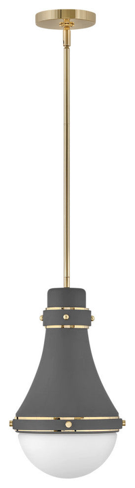 Hinkley Lighting 39057 Oliver 1 Light 9"W Mini Pendant - Dark Matte Grey