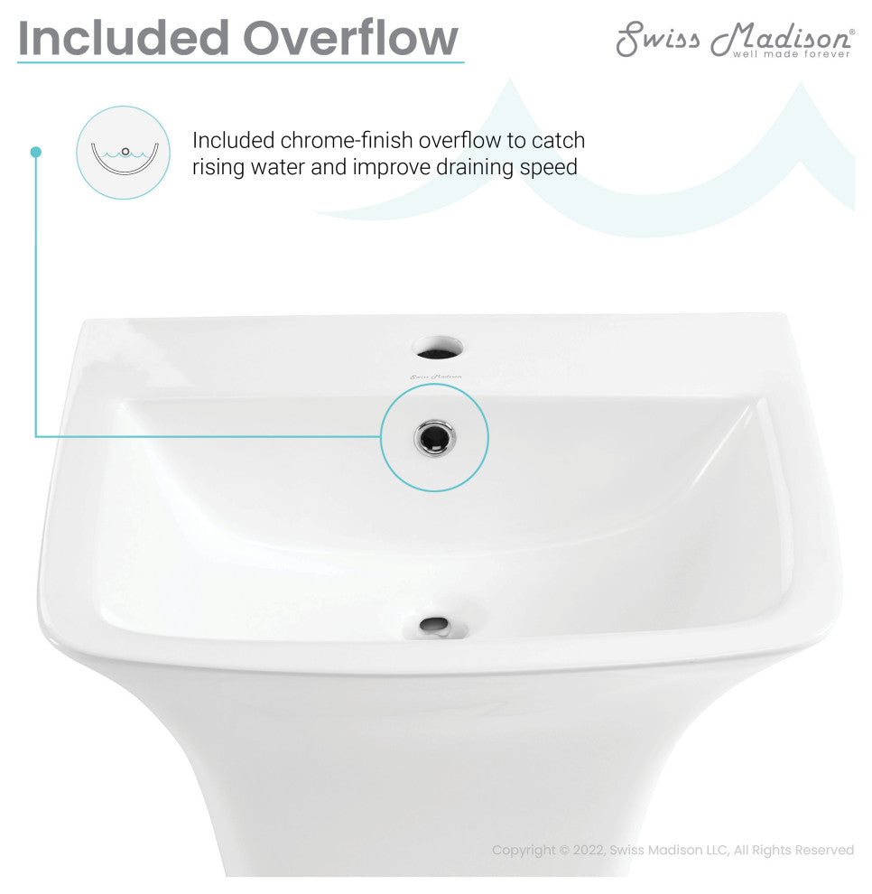 Carre 21" Wall-Mount Bathroom Sink