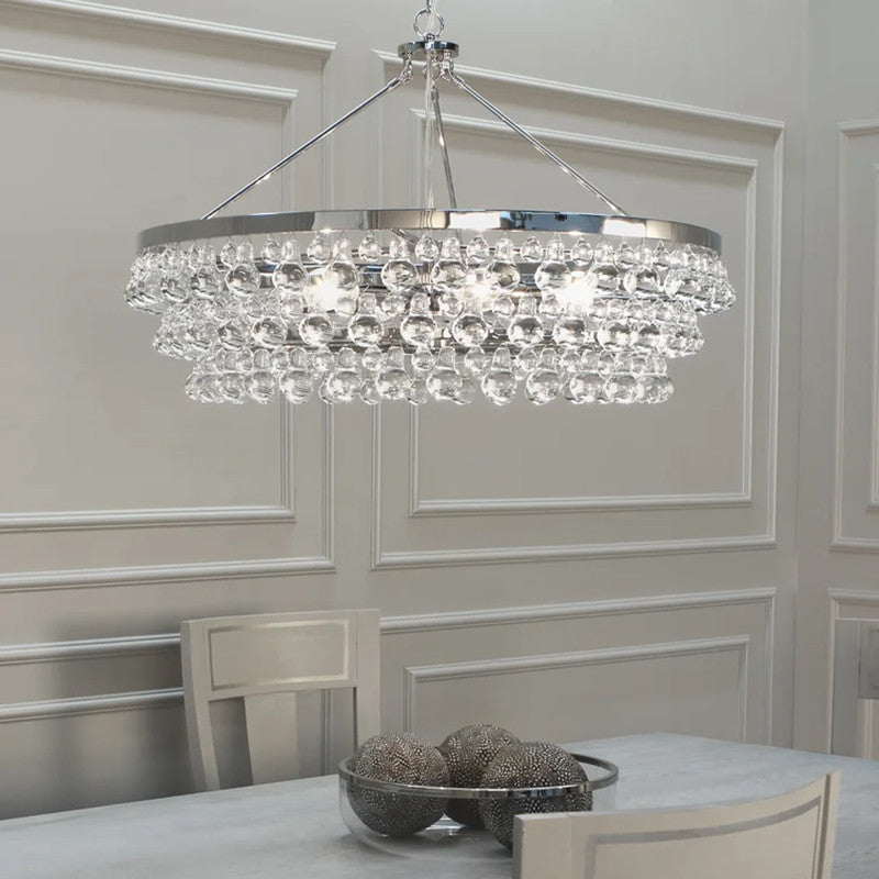 Bling Chandelier, Polished Nickel