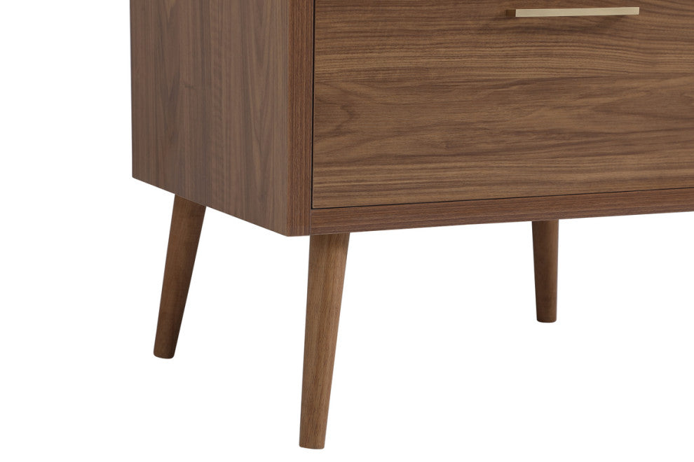 Home Living Walnut Brown 30" Bathroom Vanity