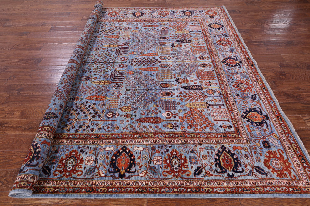 8' Square Persian Ziegler Handmade Wool Rug - Q12887