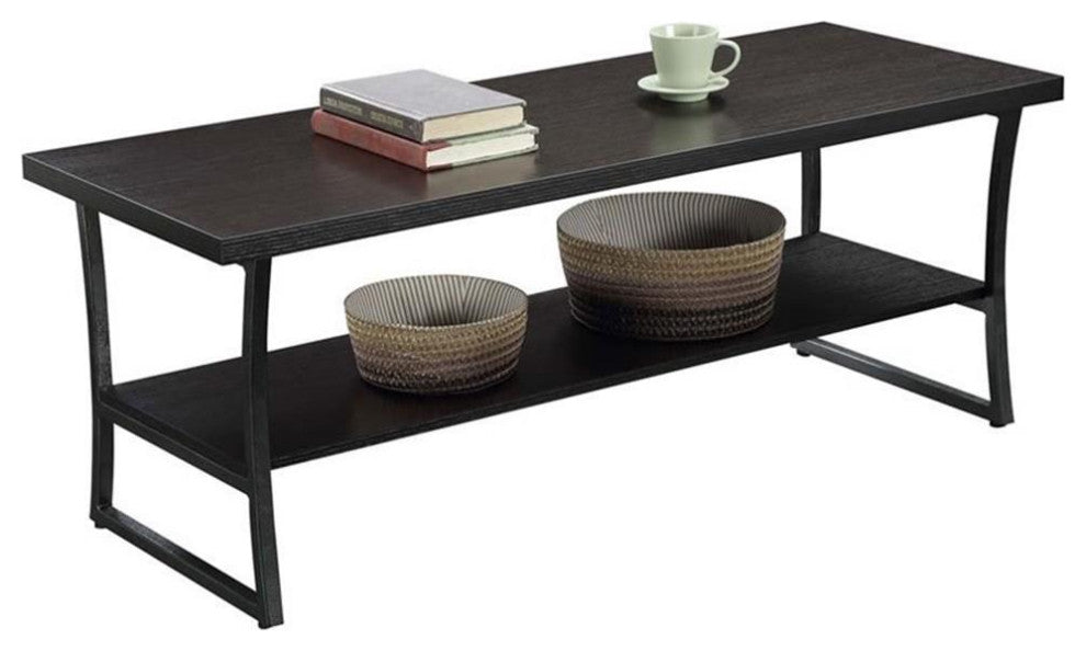 Convenience Concepts X-Calibur Coffee Table in Espresso Wood Finish