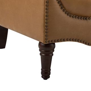 Bertram Genuine Leather Armchair Set of 2, Camel