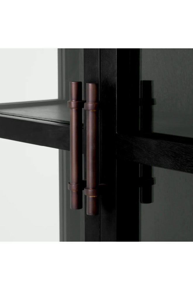Black Framed Glass Cabinet, Eichholtz San Bernardino