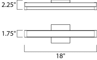 Maxim Lighting Spec 18" LED Bath Vanity, Black