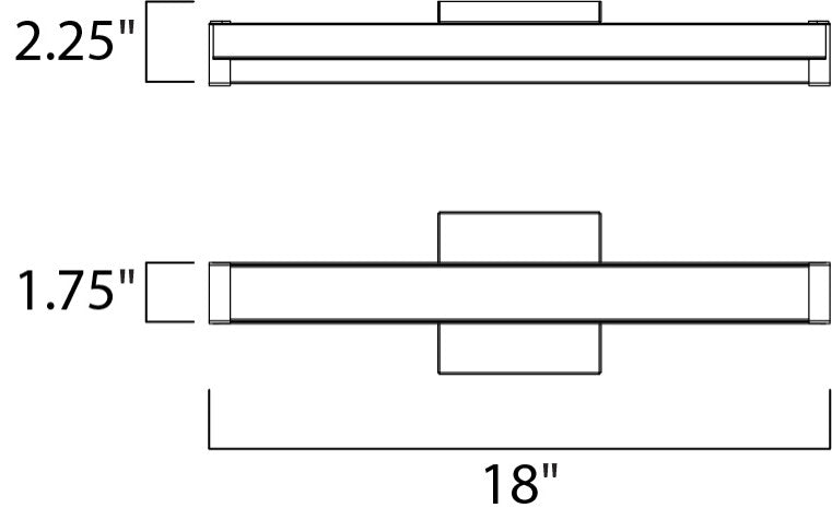 Maxim Lighting Spec 18" LED Bath Vanity, Black