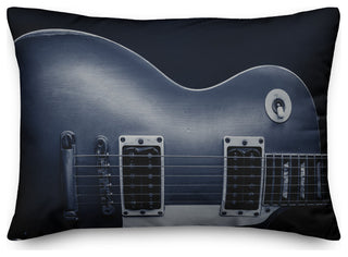 Guitar on Blue 14x20 Indoor/Outdoor Pillow
