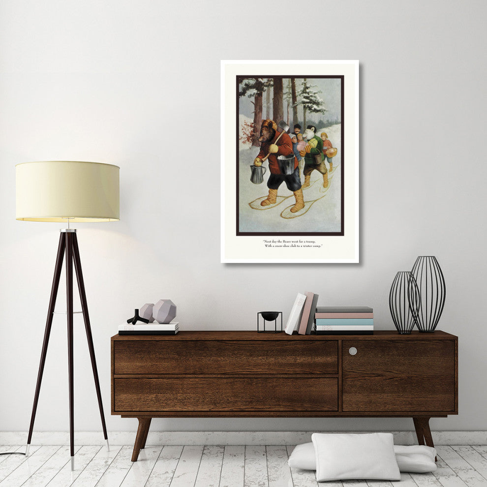 "Teddy Roosevelt's Bears: The Snow-Shoe Club" Print by R.K. Culver, 34"x50"