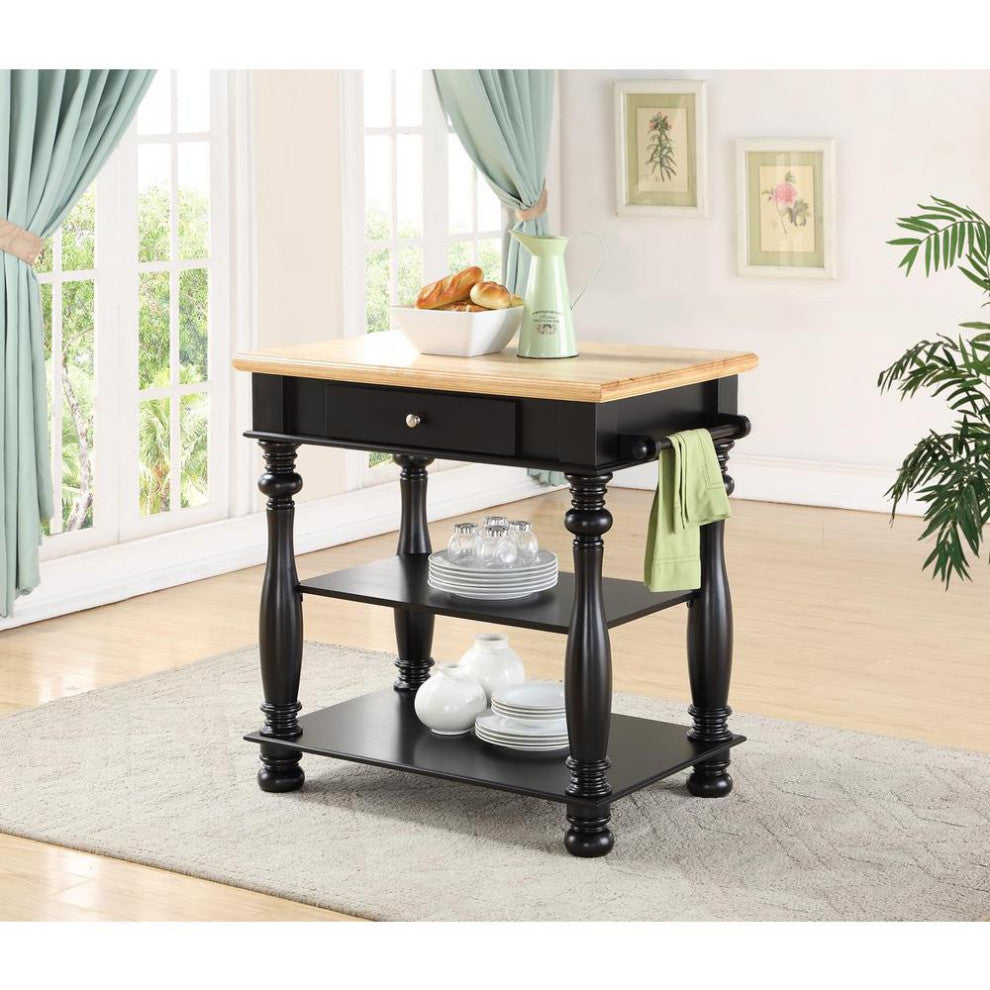 Avondale Black Kitchen Island