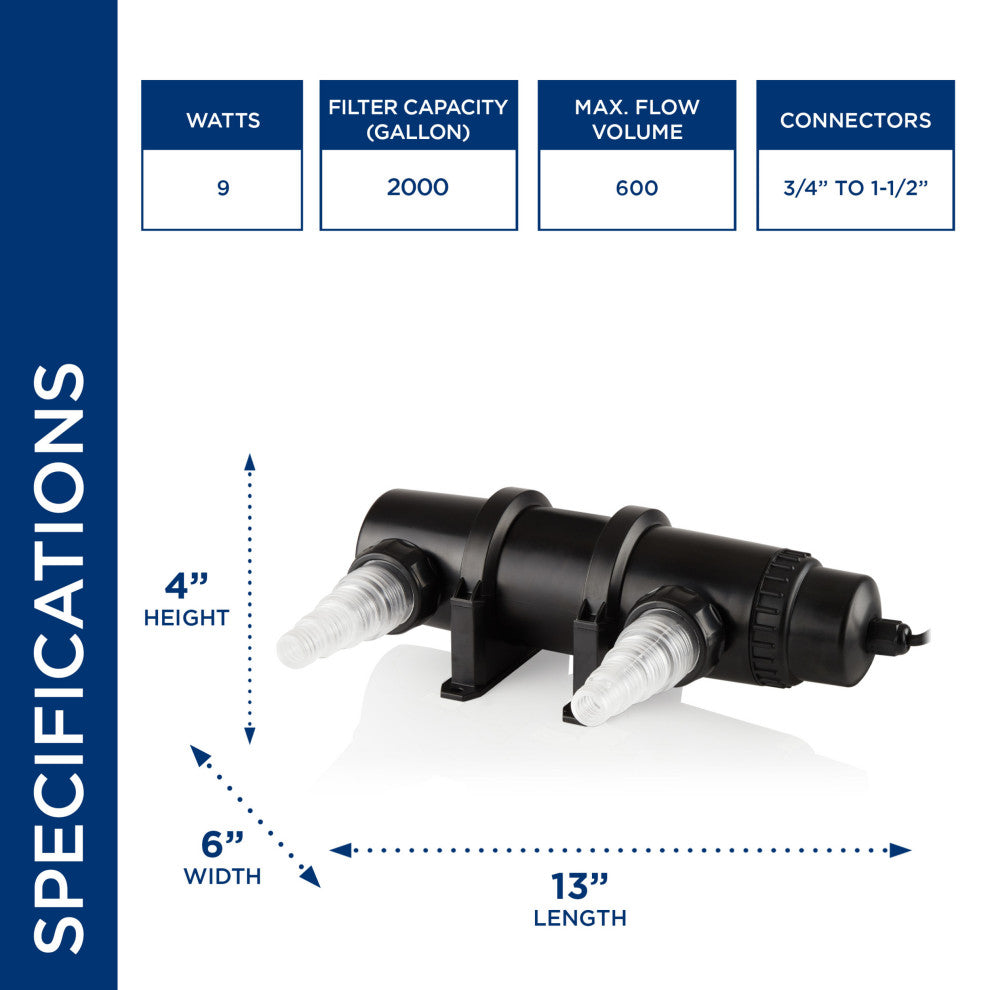 UV 9-Watt Clarifier for Land Use Only