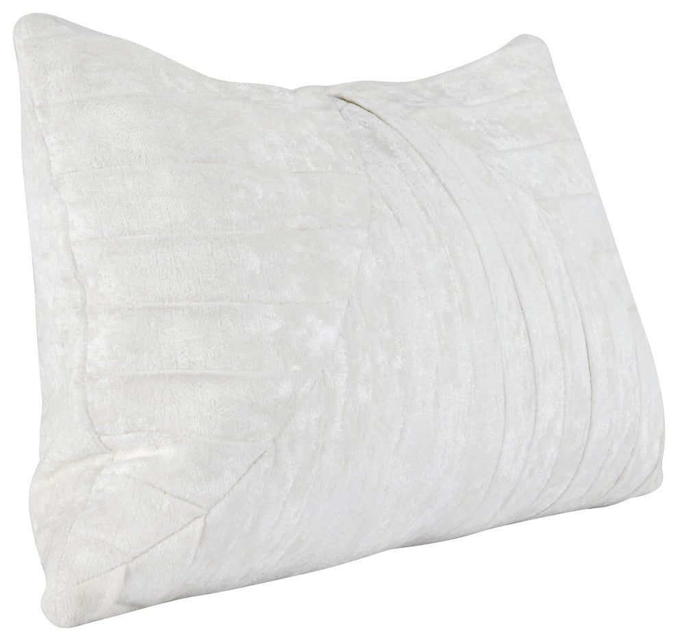 Laurant 14"x 26" Velvet Throw Pillow, Ivory by Kosas Home, Ivory