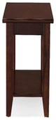 Leick Furniture Laurent Solid Wood Rectangular End Table in Chocolate Cherry
