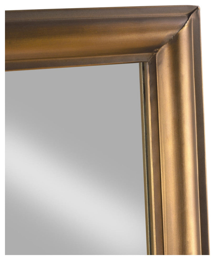 55" Gold Framed Floor Mirror With Easel Back