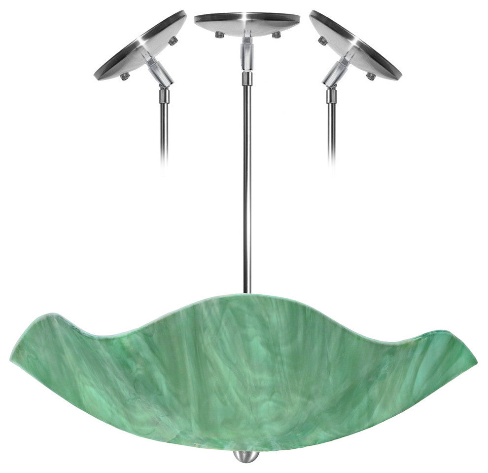 Jezebel Radiance Camellia Chandelier, Seafoam Green, 66" Drop Height