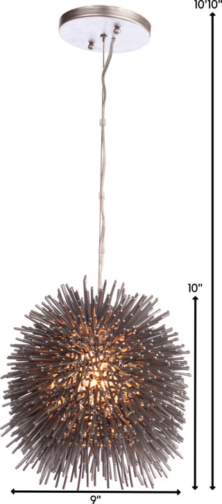 Varaluz Urchin 1-Lt Mini Pendant - Painted Chrome
