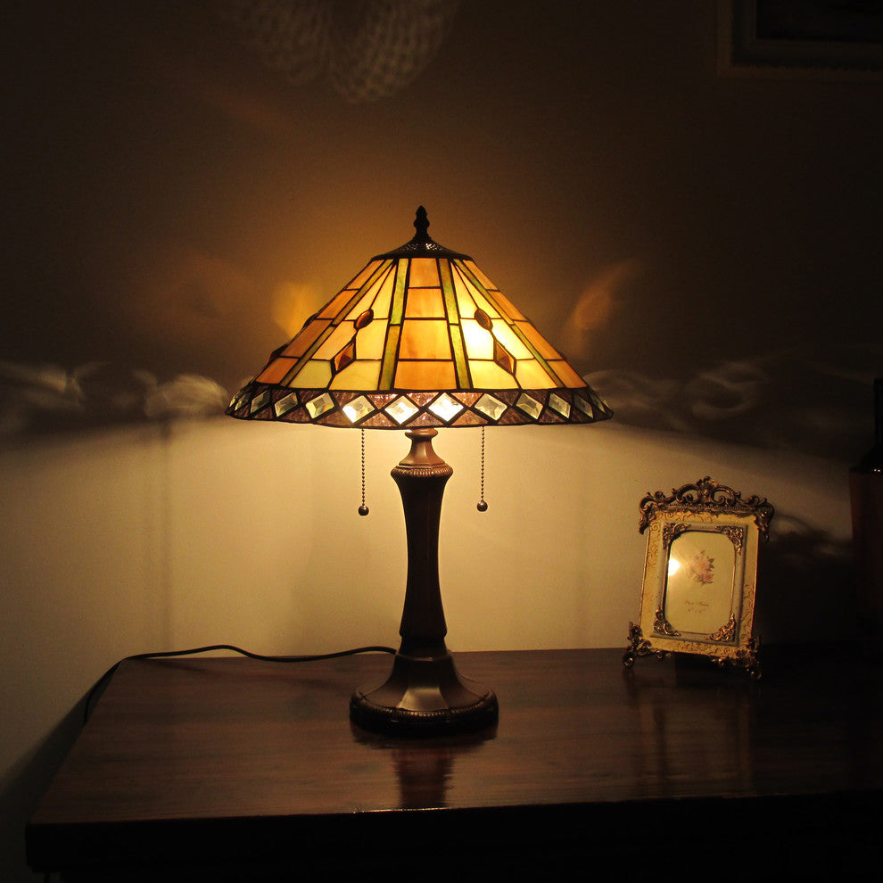 Godwine 2-Light Geometrictable Lamp 16"