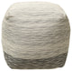 Dark Gray Machine Woven Kimo Pouf, 18" Cube