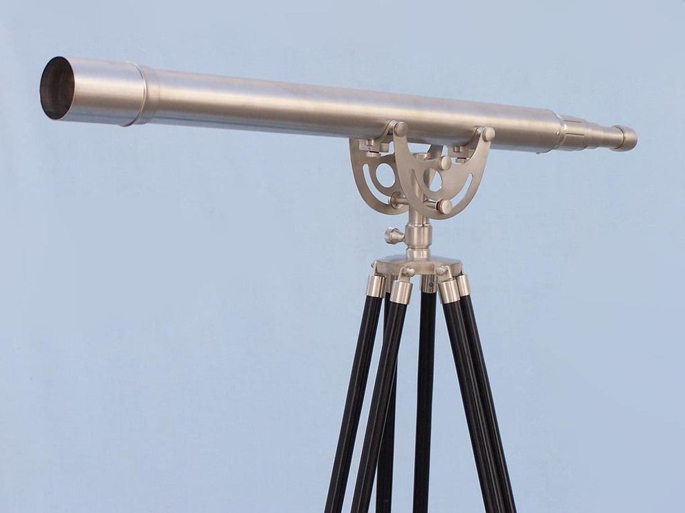 Floor Standing Brushed Nickel Anchormaster Telescope 65'', Marine Telescope