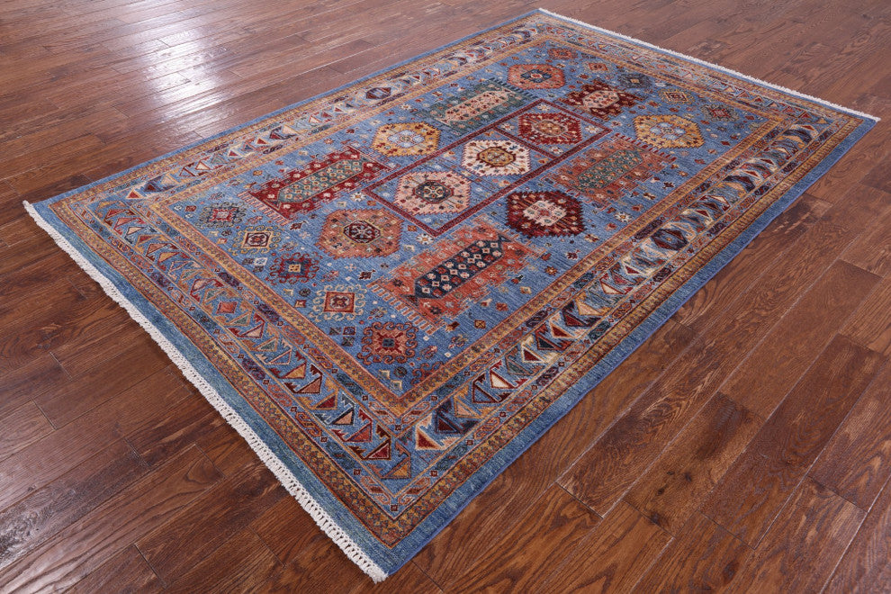 Fine Turkmen Ersari Handmade Wool Rug 5' 8" X 8' 6" Q11214