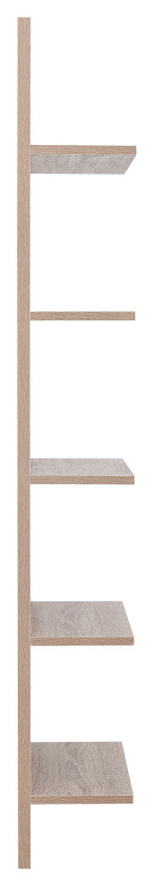Danya B. Tiered Wide Column Wall Shelf, Weathered Oak
