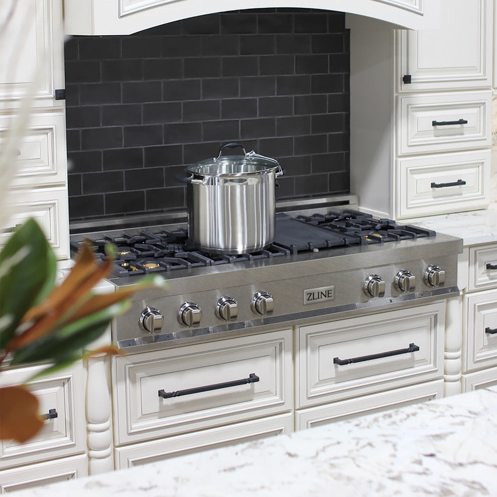 ZLINE 48" Gas Stovetop in Fingerprint Resistant Stainless Steel and Griddle