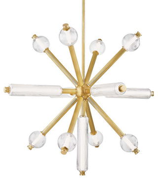 Corbett Lighting 452-50 Atom 50"W 2700K LED Sputnik Chandelier - Vintage Brass