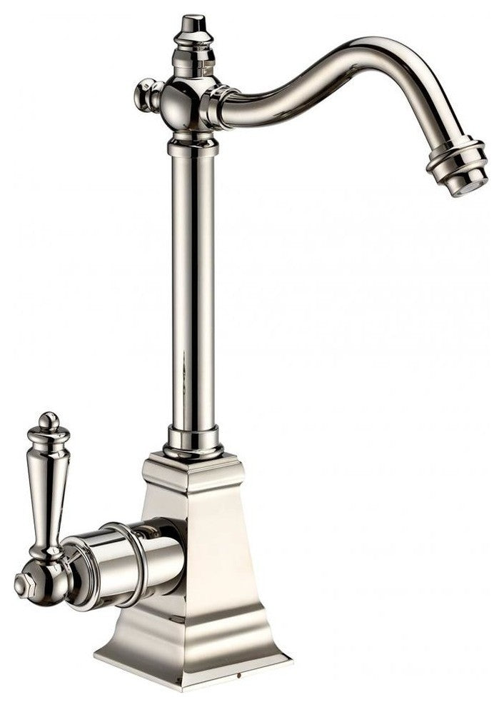 Instant Hot Water Faucet With Traditional Spout and Self Closing Handle