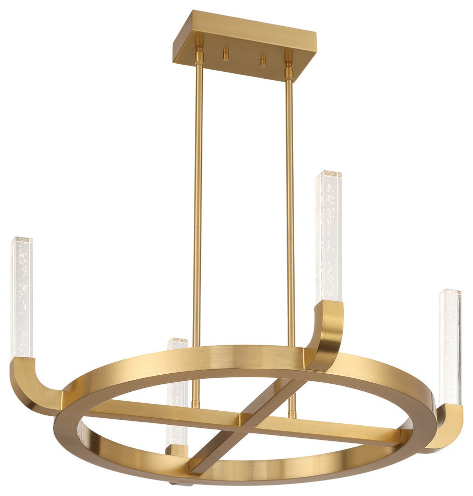 Del Mar 4-Light LED Chandelier, Warm Brass by Breegan Jane