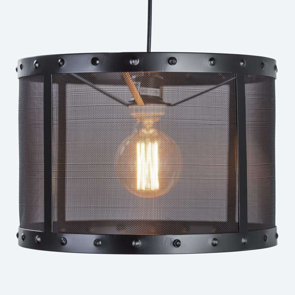 American Art Decor Metal Hanging Pendant Lamp Black