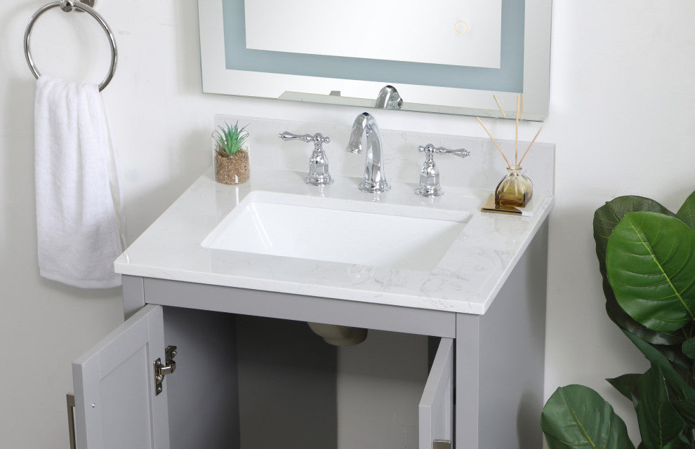 24" Backsplash, Calacatta White