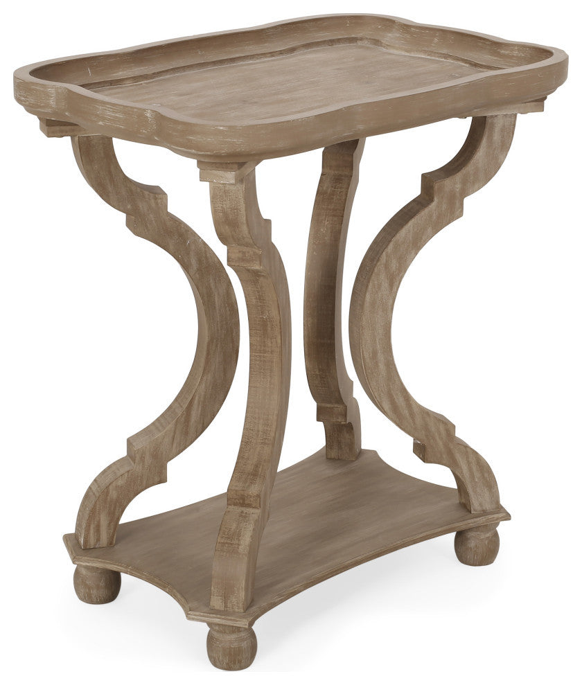 Yosef French Country Accent Table With Rectangular Top, Natural