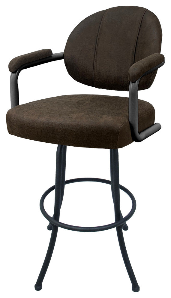 M-70 Swivel Stool With Metal Frame, Northwest Whiskey, Gray, 26"