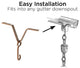 100% Pure Copper Crocus Rain Chain, 8-1/2 Feet Long, Large Cups