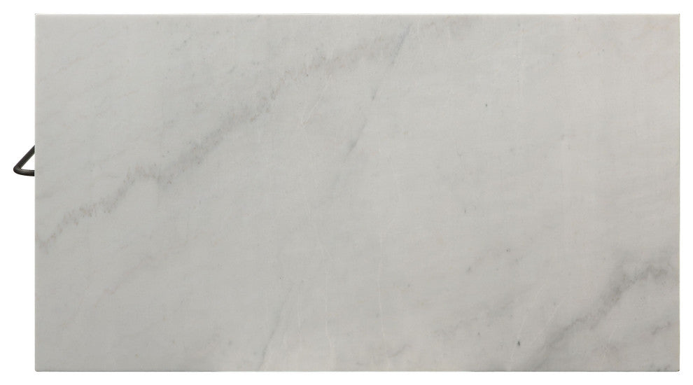 Acme Lanzo Kitchen Island Counter Marble and Gunmetal