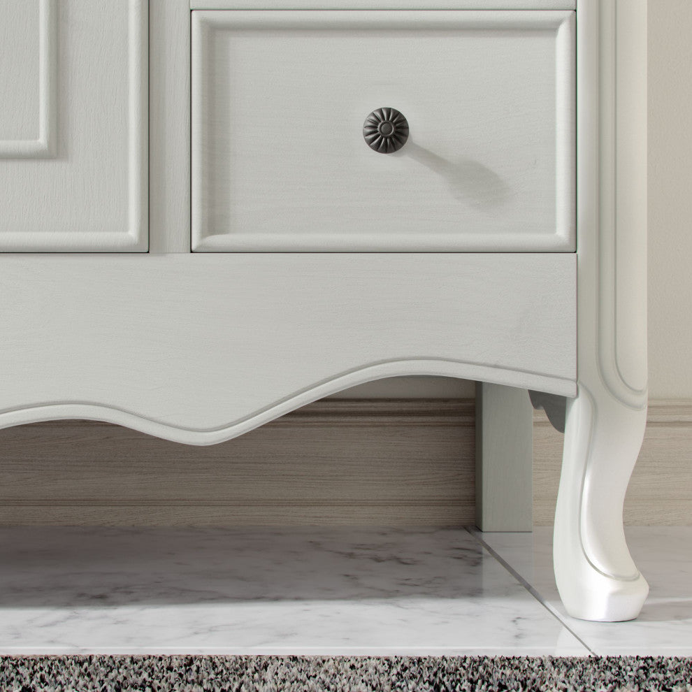 Sadie Bathroom Vanity, Antique White, 46.5", Single Sink, Freestanding