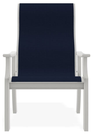 St. Catherine Sling Outdoor Armchair, Navy/Snow